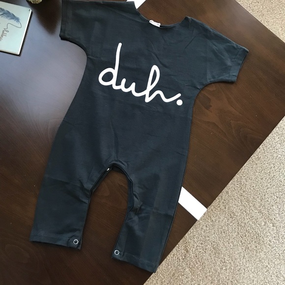 Adorable unisex “duh” onesie! 👶🏻👶🏾👶🏽 - Picture 2 of 3